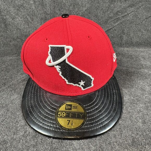 California Angels New Era 59Fifty Cooperstown Collection Men’s Fitted Hat 7 1/8 - Picture 1 of 7